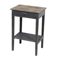 Table de chevet en bois massif personnalisée, style français, avec un tiroir, table de chevet vieillie pour chambre à coucher, maison ou salon