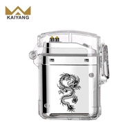 Lampe de poche LED colorée briquet étanche Design Scorpion créatif briquet électrique à double arc transparent