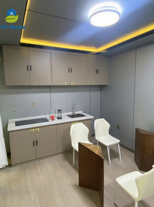 ผู้ผลิตบ้านคอนเทนเนอร์แบบโมดูลาร์ บ้านวิลล่าหรูสองชั้นแบบกำหนดเองพร้อมผนังกระจก ได้รับการรับรองมาตรฐาน CE สำหรับตลาดยุโรป - Product Image 6