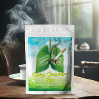 Thé instantané détoxifiant pour les poumons, à base de plantes (Lungwort, Oregano, Feuille de plantain, Scutellaria), en sachet pur, pour fumeurs, marque privée, vente en gros OEM