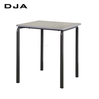 Table d'étude moderne en tube métallique carré, finition chromée, garantie 15 ans, design démontable, école primaire, hôpital, maison, bureau, 200 kg