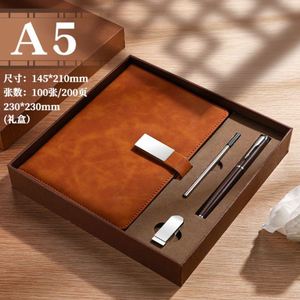 Customized Business Office Wholesale Promotional Luxury Gift Items <b>A5</b> Leather PP Journal <b>Diary</b> Notebook Corporate Gift Set Pen - Product Image 5