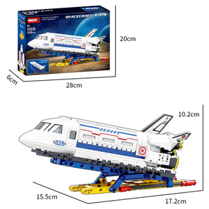 Set di Blocchi da Costruzione Navetta <span class=keywords><strong>Spaziale</strong></span> Woma Factory, Modello di Astronave con Supporto Espositivo, Giocattolo Educativo STEM per Bambini (C0828) - Product Image 6