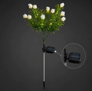 Lámpara Solar Impermeable con Forma de Gardenia <span class=keywords><strong>Artificial</strong></span> para Jardines y Patios - Iluminación Ambiental para Paisajes - Product Image 5