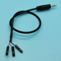 Kabel Adaptor Header Motherboard 3 Pin Dupont Female Crimp ke Kabel Konverter Audio Stereo Male 3 Pole 3.5mm