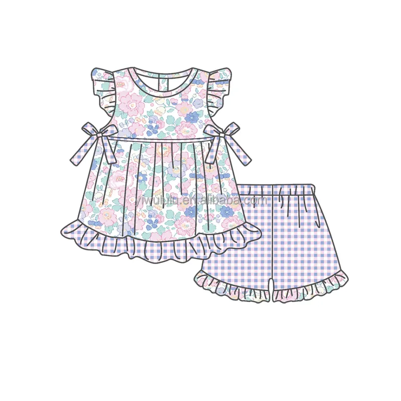 Roupa de verão para meninas, conjuntos de roupas infantis criança menina roupas