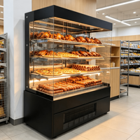 Armoire de maintien au chaud pour poulet rôti à pompe à chaleur, à économie d'énergie, avec échangeur de chaleur et vitrine en verre