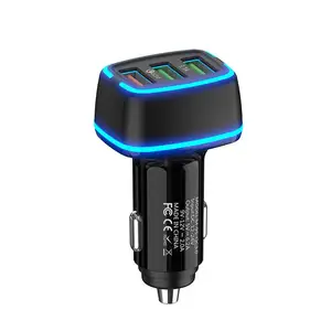 2022 Innovative Product 5V 1A Car Charger with 3 USB Car Adapter USB Car Charger for iPhone