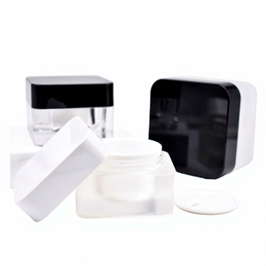 Vente en gros de pots cosmétiques carrés en acrylique DALIZHEN PP01 15g 30g 50g pour soins de la peau, avec couvercle à vis, impression UV/sérigraphie - Product Image 1