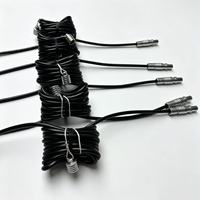 Câble personnalisé ODU à 6 broches avec fiche DC2.1, 20AWG UL2725, câbles blindés PVC/PTFE classés IP67 pour application de capteur industriel