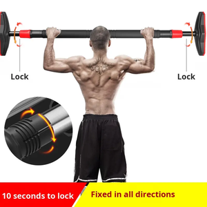 Barra de dominadas de acero ajustable y bloqueable CZFIT para interiores, barra horizontal de montaje en pared sin taladrar con indicador de nivel para gimnasio en casa - Product Image 5