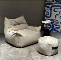 Fauteuil de Salon Rembourré Moderne et Épuré, Mobilier de Maison de Luxe en Tissu pour Salon et Hôtel, Chaise Fauteuil Simple