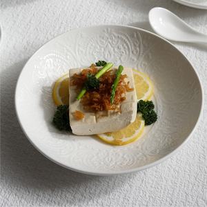 Alice, juego de vajilla de cerámica desechable de fruta en relieve de alto valor, plato de arcilla de Color puro, tazón de arroz, combinación de lujo occidental - Product Image 3