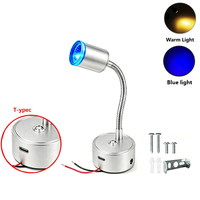 Lampes LED 12V pour l'intérieur des camping-cars, éclairage de lecture à intensité variable pour bateaux et caravanes avec port Type C