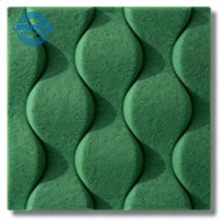 Tuiles murales en fibre de polyester 3D Jagrace ASTM E84 Classe A, ignifuges, traitement acoustique pour bâtiments commerciaux