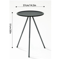 Table de camping pliable moderne en fer, design trépied portable pour fêtes en plein air, randonnée, pique-nique et barbecue