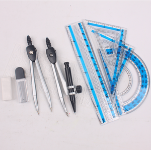 Toán Hình Học Kit Đa Chức Năng Vẽ La Bàn 10Pcs Đặt Học Sinh Trường An Toàn Kim Loại La Bàn Đặt - Product Image 4