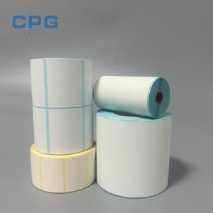 ฉลากบาร์โค้ดแบบกำหนดเองสำหรับขายส่ง ปราศจากฟีนอล เคลือบผิวด้านบน ขนาด 4"x6" ม้วนกระดาษฉลากความร้อนสำหรับพิมพ์ใบนำส่งสินค้าด่วน - Product Image 1