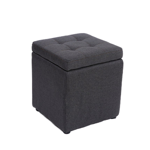 Repose-pieds en Cube pour lit de pied, rangement pliable, en lin, pour enfants, siège en Cube - Product Image 2