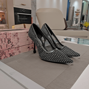 Jimmy - Tacones Altos de Moda de Alta Calidad con Malla y Pedrería, Diseño de Lágrima, Tacón Delgado, ¡Venta Caliente! - Product Image 4