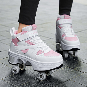 Heely Roller Skates With Double Row Wheels Size 33-43 PU Material For Kids Adults Boys Girls - Product Image 3