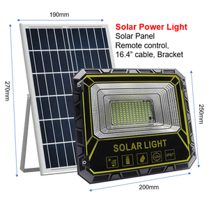 Fábrica <span class=keywords><strong>Solar</strong></span> Led Light 100W 200W 300W Exterior/<span class=keywords><strong>Navidad</strong></span>/Lámpara de iluminación de jardín + <span class=keywords><strong>Panel</strong></span> <span class=keywords><strong>solar</strong></span> + Batería de iones de litio Todo en uno IP67 CE - Product Image 3