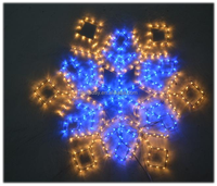 Luces LED Decorativas con Forma de Copo de Nieve, Impermeables IP65, Diseño Temático, 60cm 30CM, para Paisajes Navideños, Exteriores y Calles