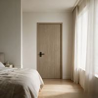 Puerta de Panel de Madera de Nogal Ecológica, Impermeable, Resistente a la Humedad, Silenciosa, Sin Pintar, para Interiores de Villas y Apartamentos de Lujo