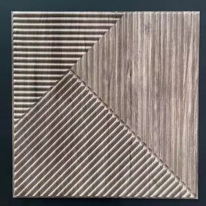 Revestimiento <span class=keywords><strong>Cuadros</strong></span> En 3D Productos de pared Tapizon Paneles de pared 3D de grano de madera oscuro o claro - Product Image 3
