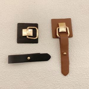 Fermoir à crochet et œillet en cuir PU avec quincaillerie métallique <span class=keywords><strong>brillante</strong></span>, ne glisse <span class=keywords><strong>pas</strong></span>, accessoires vestimentaires - Product Image 5