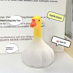 Pelota Antiestrés de Goma con Forma de Pato con Ajo, Modo Buda - Pato Famoso en Internet para Aliviar el Estrés y la Emocional Estabilidad en la Oficina - Product Image 4