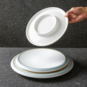 Xiangyuan <b>melamine</b> tableware <b>plates</b> for commercial restaurants and hotels, serving dishes, imitation porcelain round <b>plates</b> for - Product Image 2