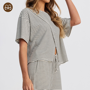 Abbigliamento <span class=keywords><strong>premaman</strong></span> con Logo personalizzato t-shirt allentate t-shirt Oversize che allatta maniche corte - Product Image 4