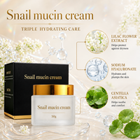 Crème à la mucine d'escargot OEM personnalisée avec logo, Platinum rare, régénérante, liftante, raffermissante, anti-âge, renouvellement cellulaire, nourrissante