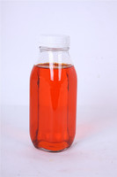 Bouteilles vides en verre de boisson de jus de fruits de lait de 16oz avec couvercles étanches