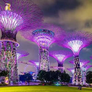 Escultura de estatua de árbol de acero inoxidable abstracto grande RELONG con luz para plaza comercial pública al aire libre - Product Image 6