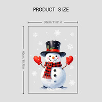 Autocollants adhésifs pour fenêtres de Noël exclusifs avec technologie électrostatique, motifs de sapin de Noël, bonhomme de neige, flocons de neige