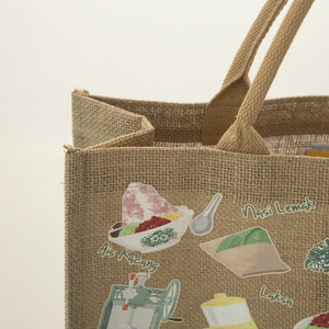 Reusable Printing Mall Grocery High-capacity <strong>Jute</strong> <strong>Bags</strong> With logo Foldable Large Burlap <strong>Tote</strong> <strong>Bags</strong> <strong>Jute</strong> - Product Image 3