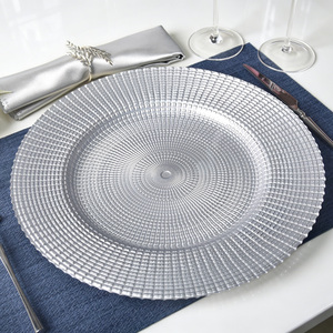 Assiettes de présentation <span class=keywords><strong>en</strong></span> verre opale or et argent, bord doré, couleur personnalisée, formes multiples, texture design pour mariage - Vente <span class=keywords><strong>en</strong></span> gros à prix réduit - Product Image 5