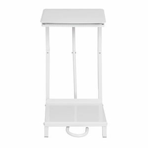 Jh-mech đứng thép túi rác Trắng lưu trữ túi giá chất thải Collector Xe đẩy Pedal thép không gỉ Thùng rác Túi chủ - Product Image 1