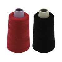 Bobines de fil en polyester filé, couleur personnalisée, 5000m, pour couture industrielle de vêtements, avec option blanc brut