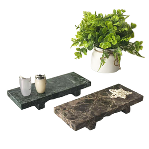 Telazuo – <span class=keywords><strong>Plateau</strong></span> rectangulaire en pierre naturelle, classique, poli, multifonctionnel, facile à nettoyer, réutilisable, pour la conservation des aliments, idéal pour le salon <span class=keywords><strong>et</strong></span> la salle <span class=keywords><strong>de</strong></span> bain - Product Image 1