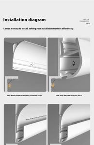 Moulage de <span class=keywords><strong>corniche</strong></span> en alliage d'aluminium, éclairage LED pour les murs et les plafonds des villas et des hôtels, design contemporain, garantie de 5 ans - Product Image 2
