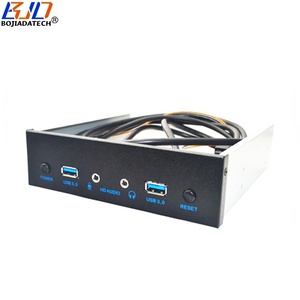 Panel Depan Desktop 5.25 inci 5.25 ", dengan Port Audio HD 2 5Gbps USB 3.0 + 3.5MM + tombol Power & Reset untuk casing komputer <span class=keywords><strong>PC</strong></span> - Product Image 3