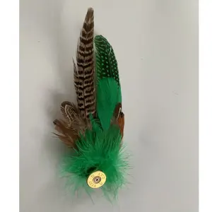 hat feathers accessories Dyed China hot selling high Quality new design green colorway hat trim for hat decoration