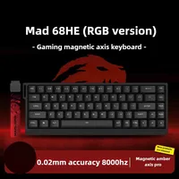 Clavier de Jeu Magnétique Madlions MAD68 Pro 60HE Axe Magnétique Dédié au Jeu Touches Complètes Échange à Chaud Réponse Rapide Personnalisation de Niveau Débutant pour Gaming