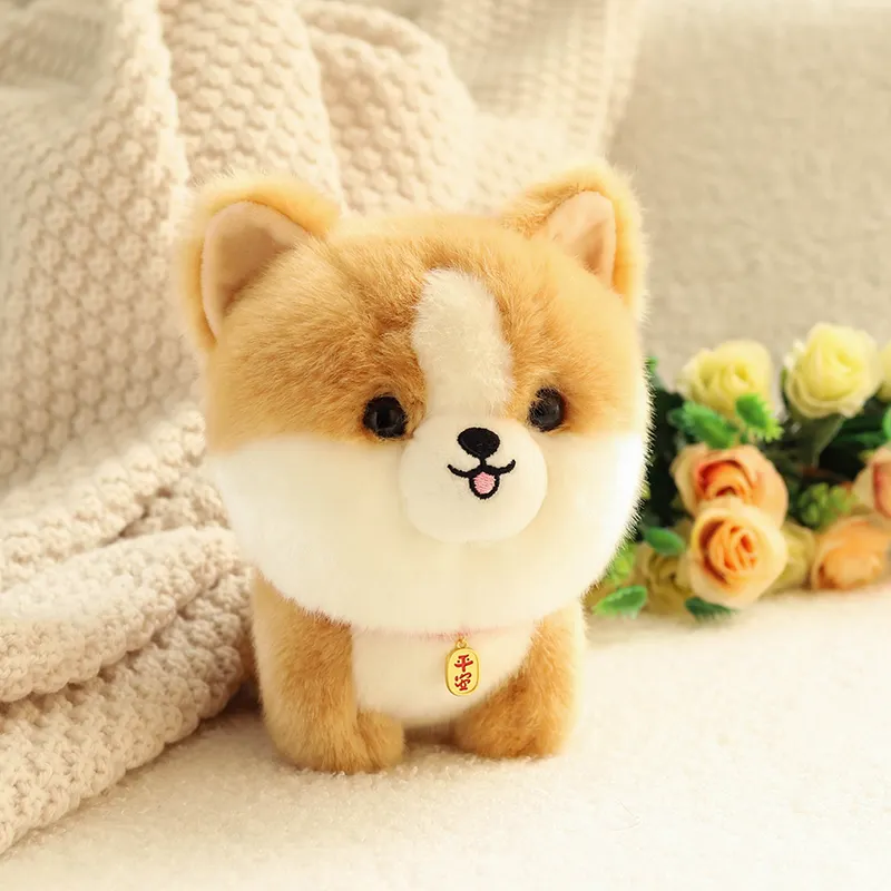 Venda quente pelúcia cachorrinho bonito é um brinquedo animal marrom adequado para brinquedos macios do bebê das crianças