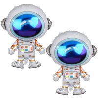 Weltraum-Astronauten-Folienballon-Set Rakete UFO Raumschiff Ballons Kinder Weltraum-Thema Geburtstagsparty Deko-Zubehör