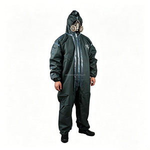 Combinaisons de sécurité antistatiques en PVC résistant aux acides haute performance avec capuche intégrée pour la <span class=keywords><strong>protection</strong></span> chimique ISO - Product Image 3