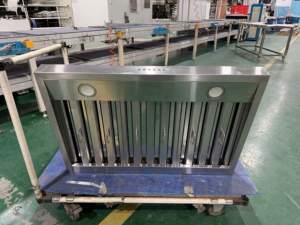 Hotte de cuisine 36 pouces 1000m³/h, corps en acier inoxydable, filtre à déflecteurs, commande par bouton, 3 vitesses, éclairage LED - Product Image 3